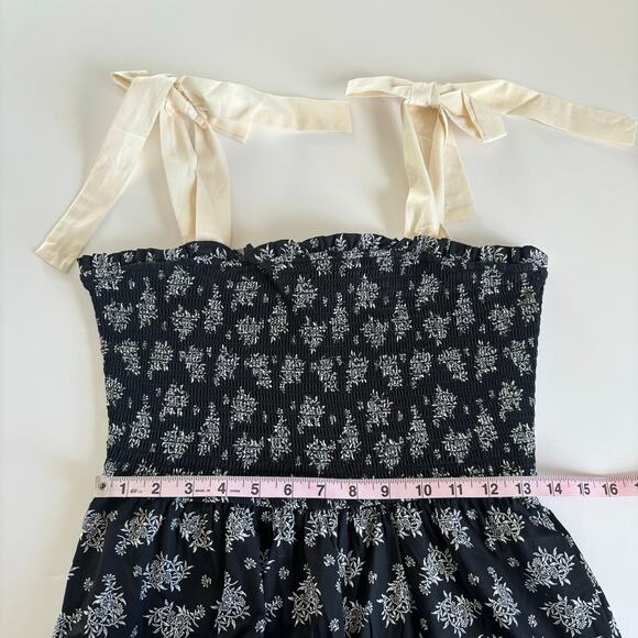 Francesca’s Miami Thalia Smocked Tie Strap Tiered Midi Dress Women’s Size Medium - Picture 5 of 10